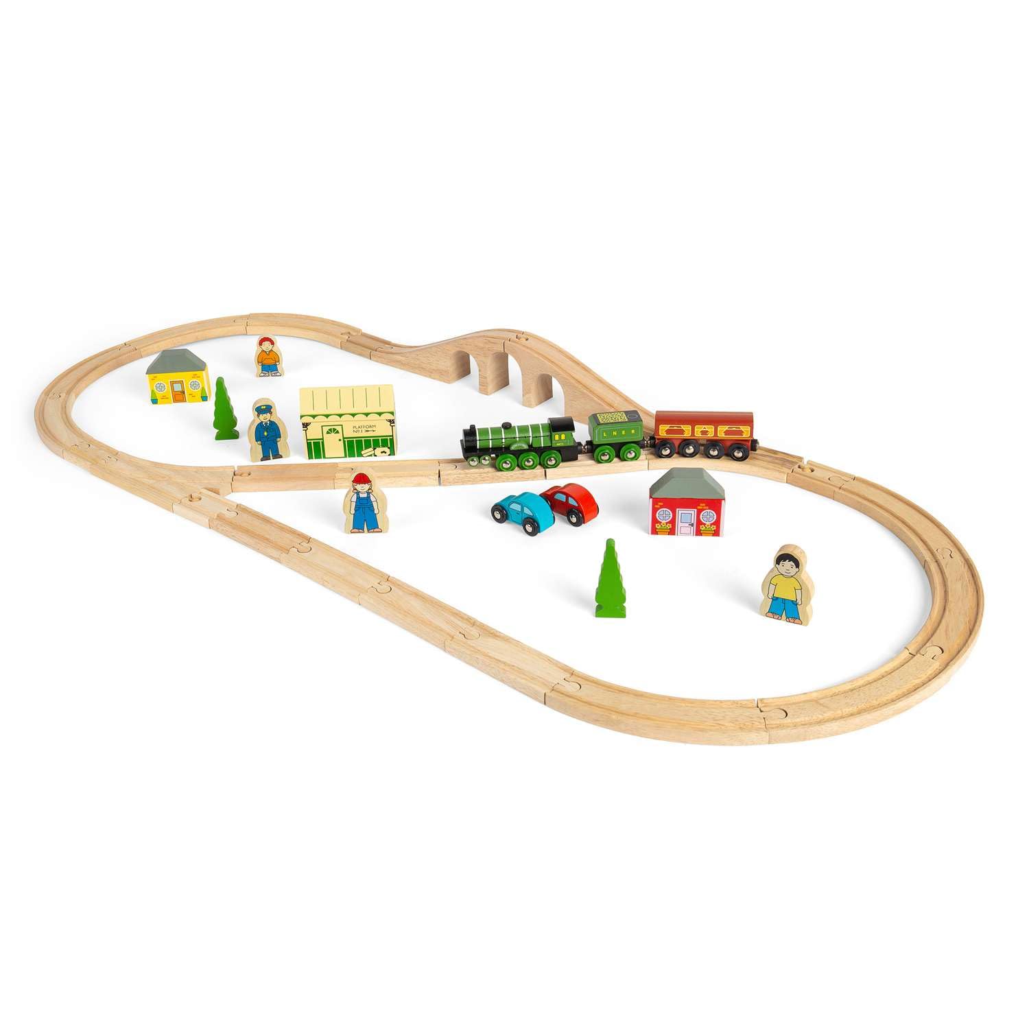 Bigjigs Rail Heritage Collection Flying Scotsman Train Set - 40 Play Pieces