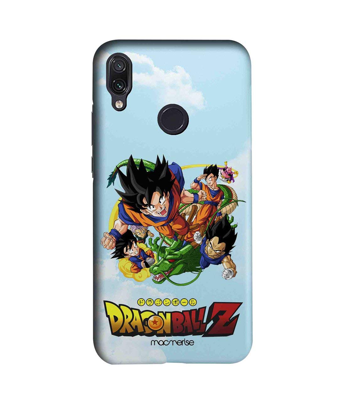 Macmerise Dragon Ball Z Xiaomi Redmi Note 7 Pro Back Cover Case Dragon Ball Z Goku, Gohan, Vegeta, Trunks, Goten, Fat Bu, Shenron, Nimbus Official Licensed Product Anime Snap on Case Anti Slip Grip