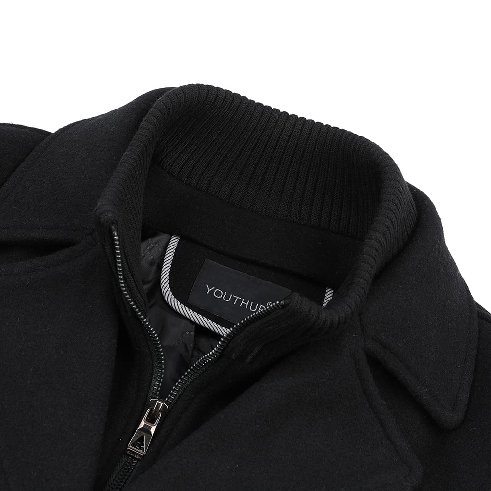 YOUTHUP Cappotto da Uomo in Lana Corto Invernale Spesso Cappotto Giacca Casual Regular Fit