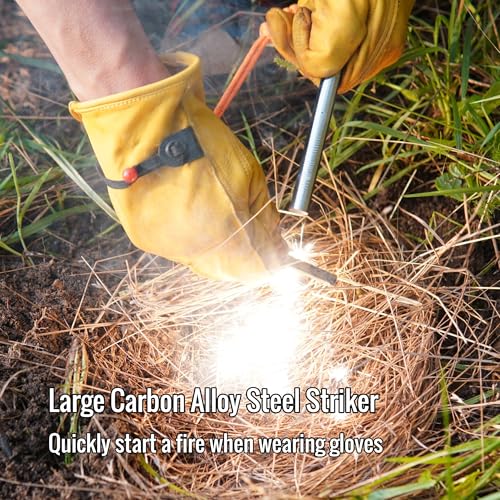 FS125 Heavy-Duty Plus Survival Fire Starter, 1/2" x 5" Ferro Rod - Image 4