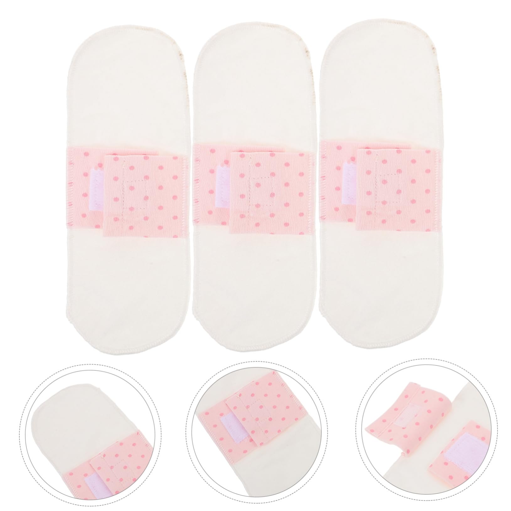 FRCOLOR 12piezas Compresas Menstruales De Algodón Reutilizables Almohadillas Absorbentes Lavables Diseño y Transpirable Para Mujeres y