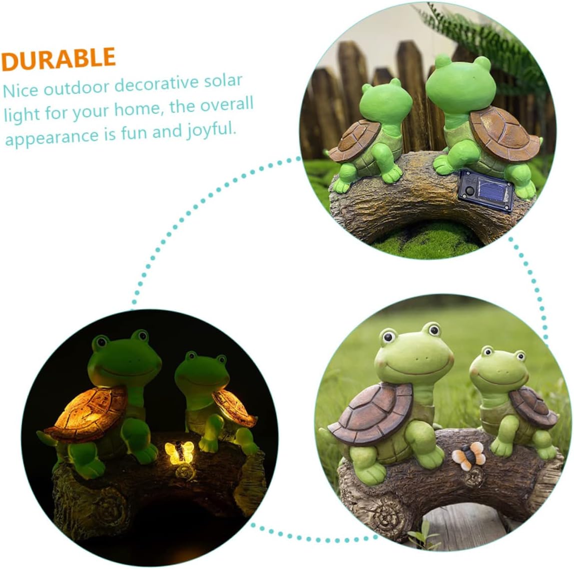 SUPVOX Solar Light Turtle Garden Decoration Fun Outdoor Solar Powered Adornment for Lawn Patio and Unique Tortoise Figurine with Long-Lasting Performance
