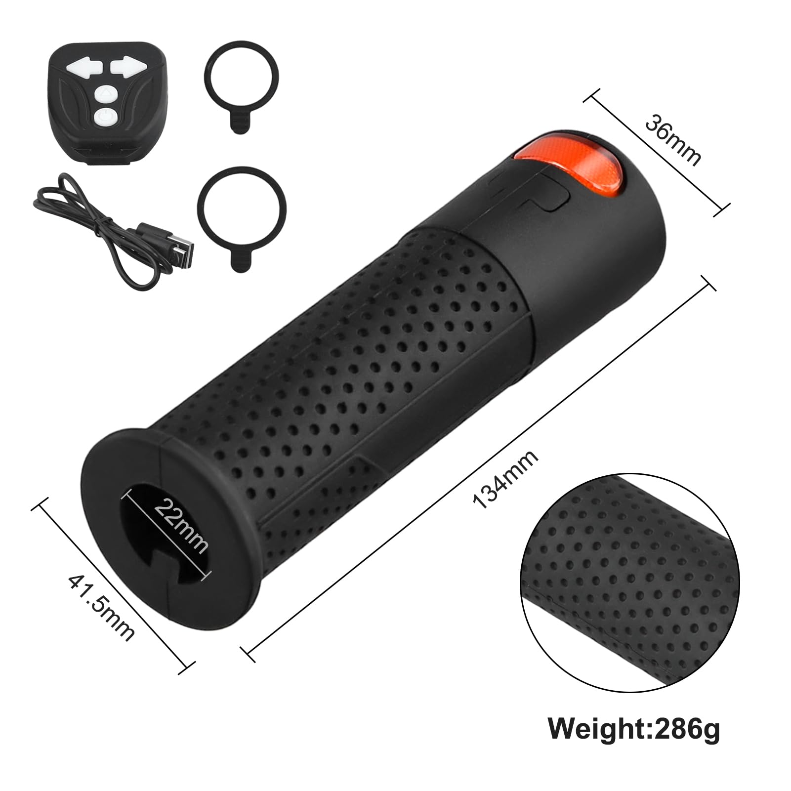 Patinete eléctrico para empuñaduras de manillar con lámpara de señal de giro para Xiaomi M365 Pro 1S Pro 2 Mi3 silicona antideslizante luz nocturna cubierta de manillar 135 mm