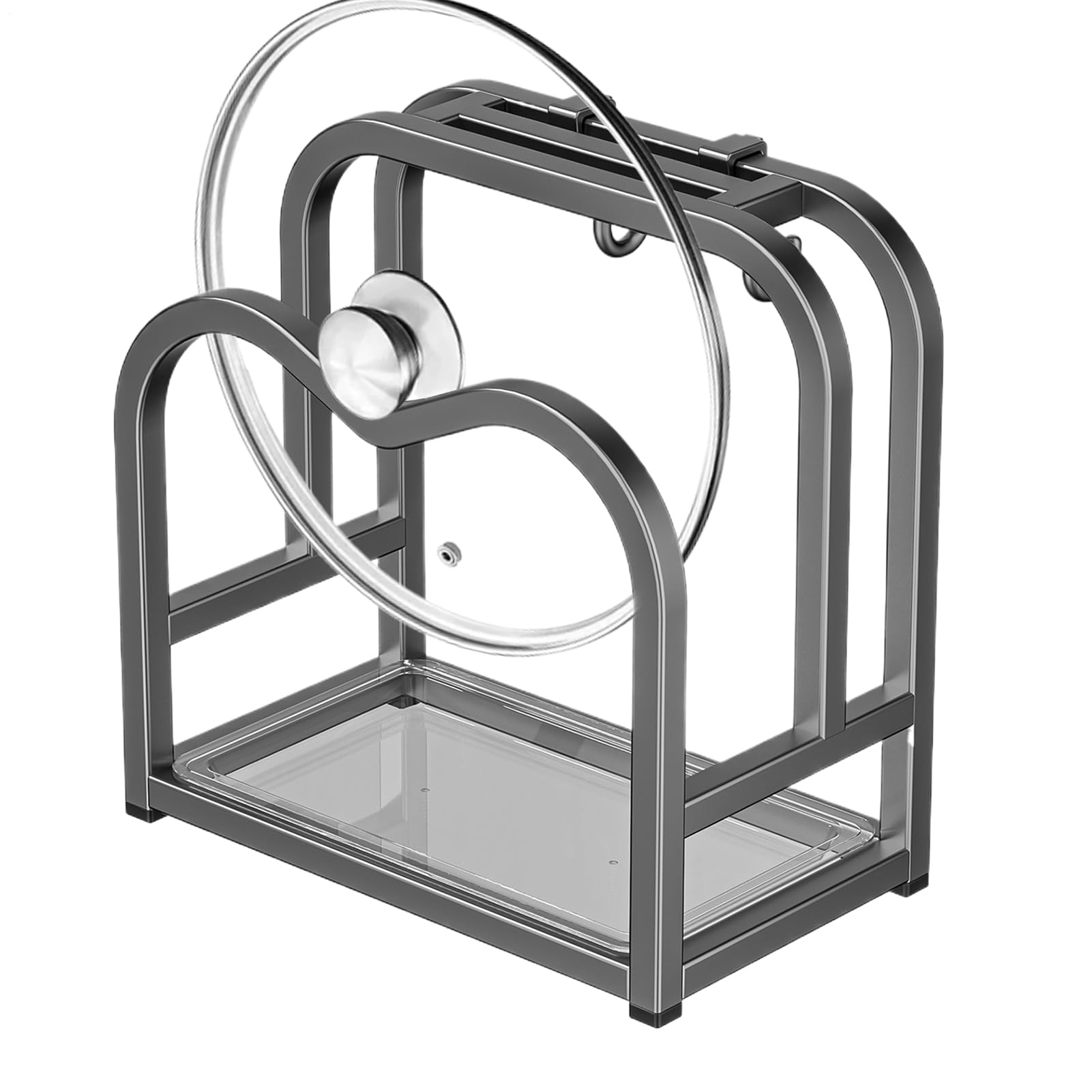 Organizador de tapa de olla inoxidable para solucionar el desorden en armarios