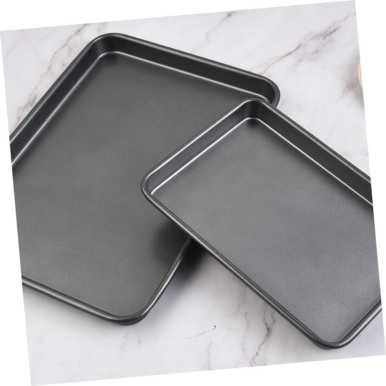 2pièces Plaque de Cuisson Rectangulaire Plaque de Cuisson Ménager Multifonction Ustensile de Cuisine