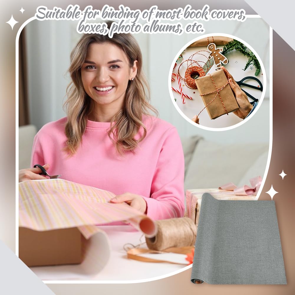 OLYCRAFT 100x43 cm Buchbindetuch Dunkelkhaki Buchumschlag Polyestergewebeoberfläche Mit Buchtuch Auf Papierrückseite DIY-Buchtuch-Schutzhülle Zum Buchbinden Scrapbooking Album DIY-Basteln