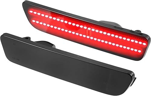 Luz de marcador lateral LED 4R3Z-15A201-BA Luces direccionales traseras Fender Sidemarker Lámparas para Ford para Mustang Lente negra Luz LED roja 1