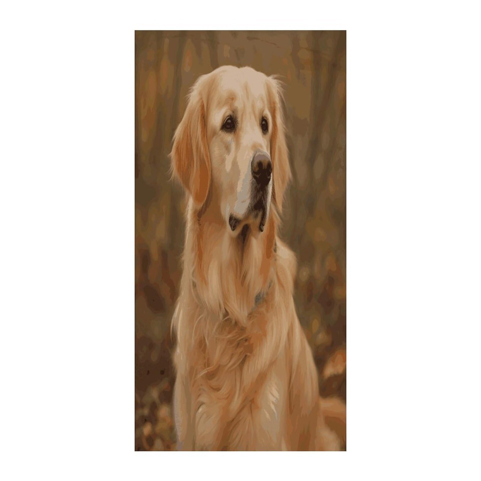 Fekiloot Style Golden Retriever Door Curtain Room Divider Curtains
