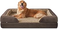 Vista 24 de INVENHO - Cama ortopédica mediana para perros, impermeable, sofá de espuma tipo huevo para perros con funda extraíble y lavable, forro impermeable