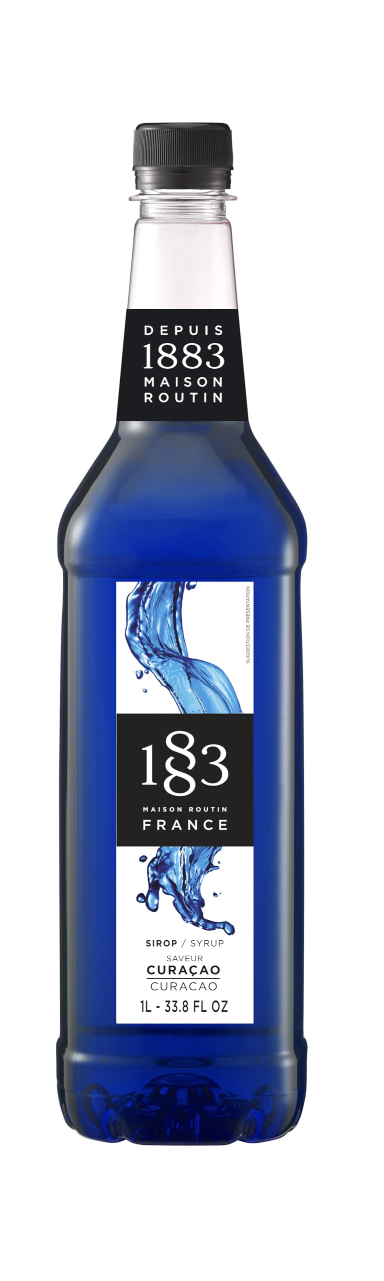 Premium Blue Curacao Flavoured Syrup for Home Cocktail Making, Mocktails & Desserts - Vegan-Friendly, Allergen-Free, Preservative Free - 1L PET Bottle