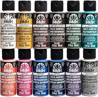 FolkArt Multi-Surface Satin Acrylic Paint, Daffodil Yellow, 59 ml (Pack of 1)
