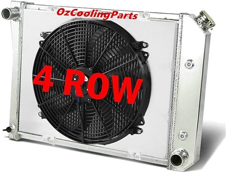 Amazon Com Ozcoolingparts 74 88 Buick Chevy Gmc Pontiac Radiator Fan Shroud 4 Row Core Aluminum Radiator 16 Fan W Shroud Kit For 74 79 Chevrolet Nova 77 79 Buick Skylark And More Models Automotive