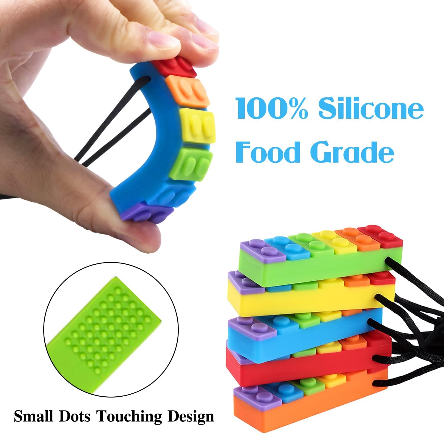 Collana Masticabile In Silicone Per Autismo E ADHD - Giocattolo Sensoriale Calmante Per Bambini E Adulti