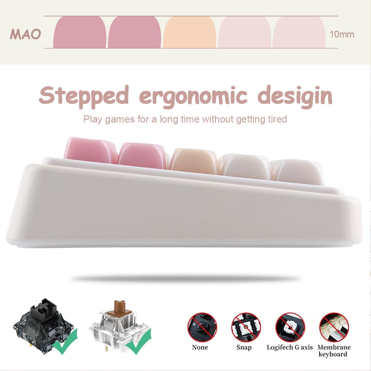 Ceramic Jade Ragdoll Cat Keycaps, 148 Keys Translucent Pink Jelly Cute Keycaps Mao Profile Creamy Custom Keycap for Cherry Gateron MX Swithes Mechanical Keyboards