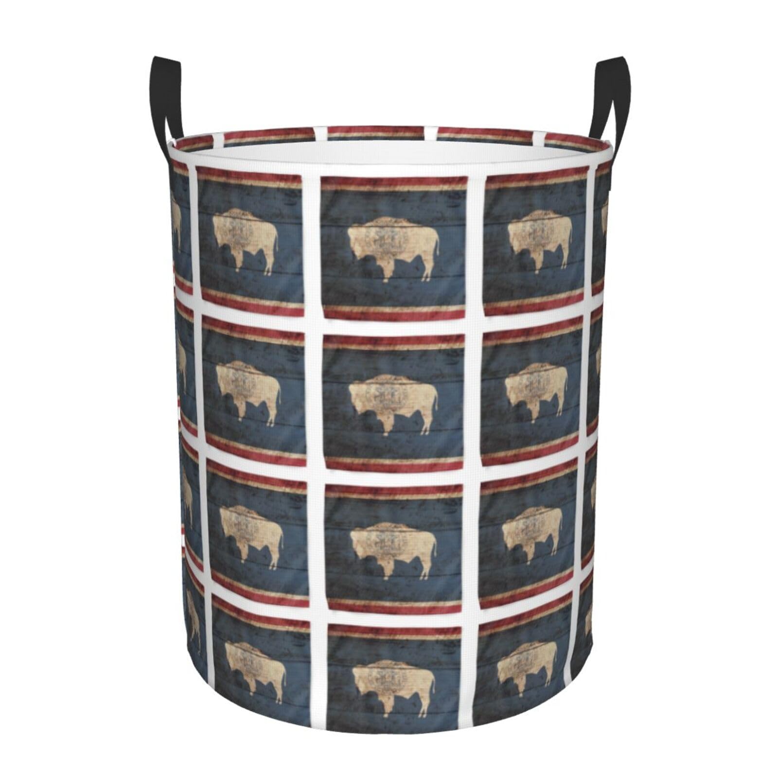 Panier à linge haut Wyoming grand format pliable pour ranger couvertures et vêtements de lit