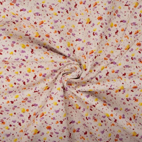 ROC-lon 100% Cotton 108 Wide Preshrunk Lightweight Quilt Backing Fabric for Sewing and Craft Scattered Dots Cut by Yard