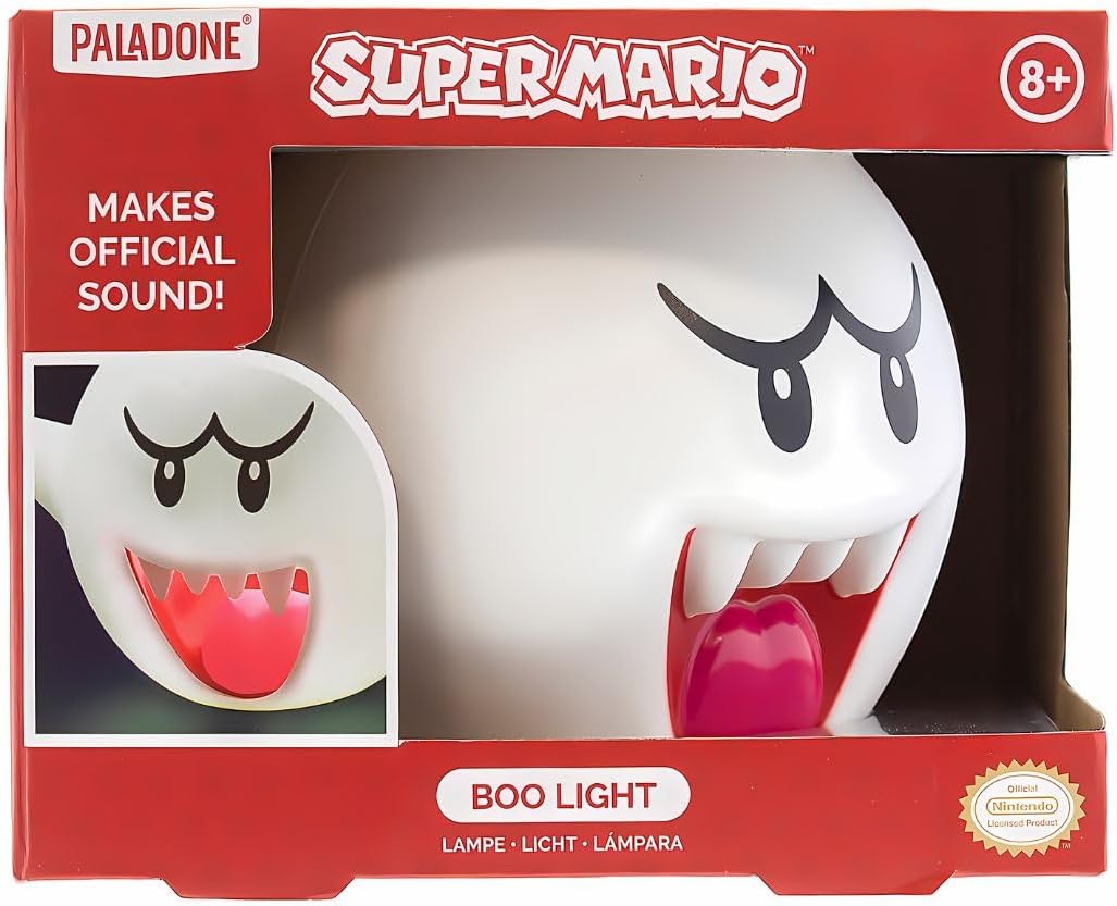 Super Mario™ Boo Night Light with Sound - 4" (1 Pc) - Ideal for Gamers & Party Decor