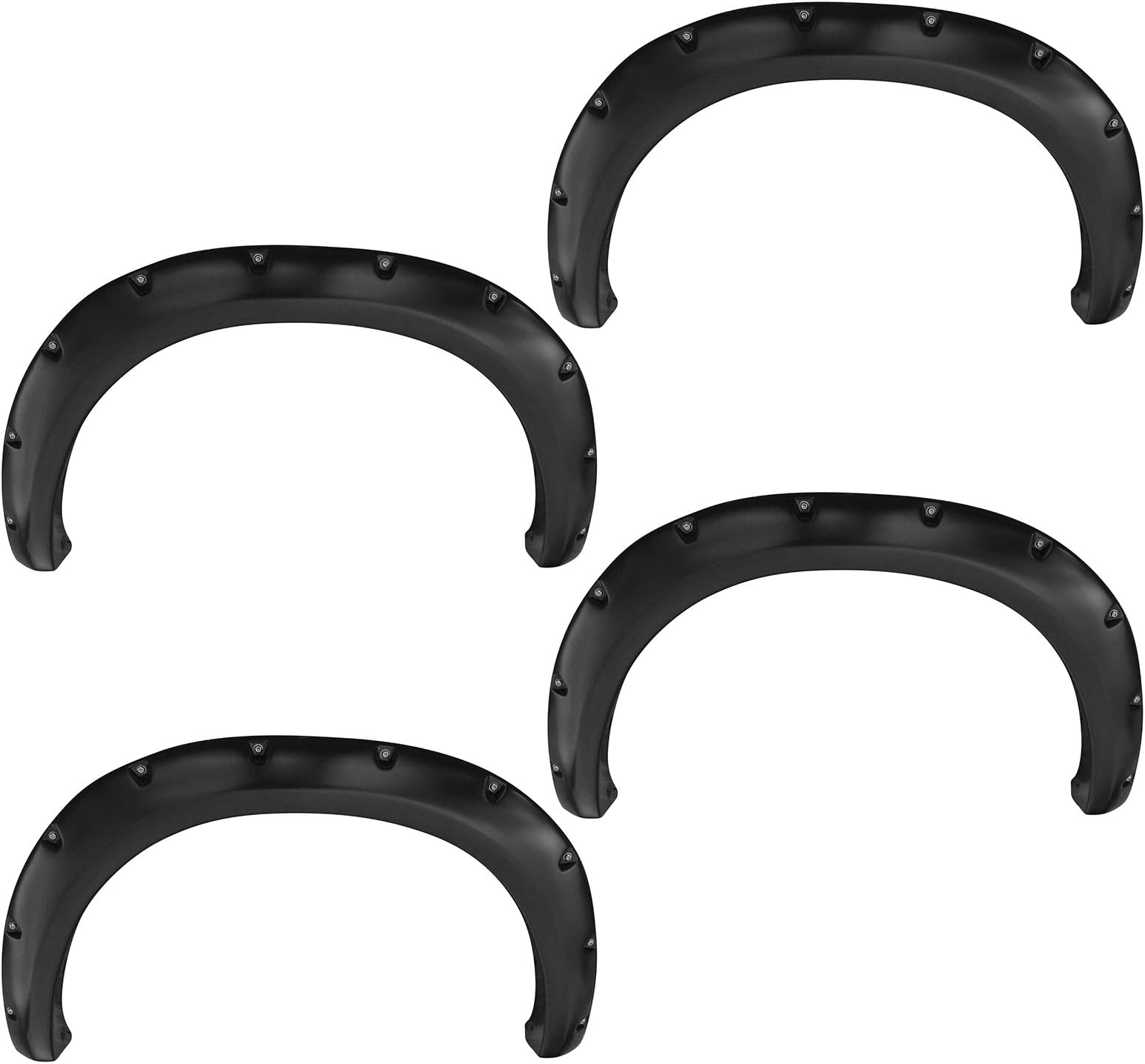 Trail Ridge Fender Flare Kit Bolt On Pocket Rivet Style Smooth Set of 4 Compatible with 2009-2014 Ford F-150