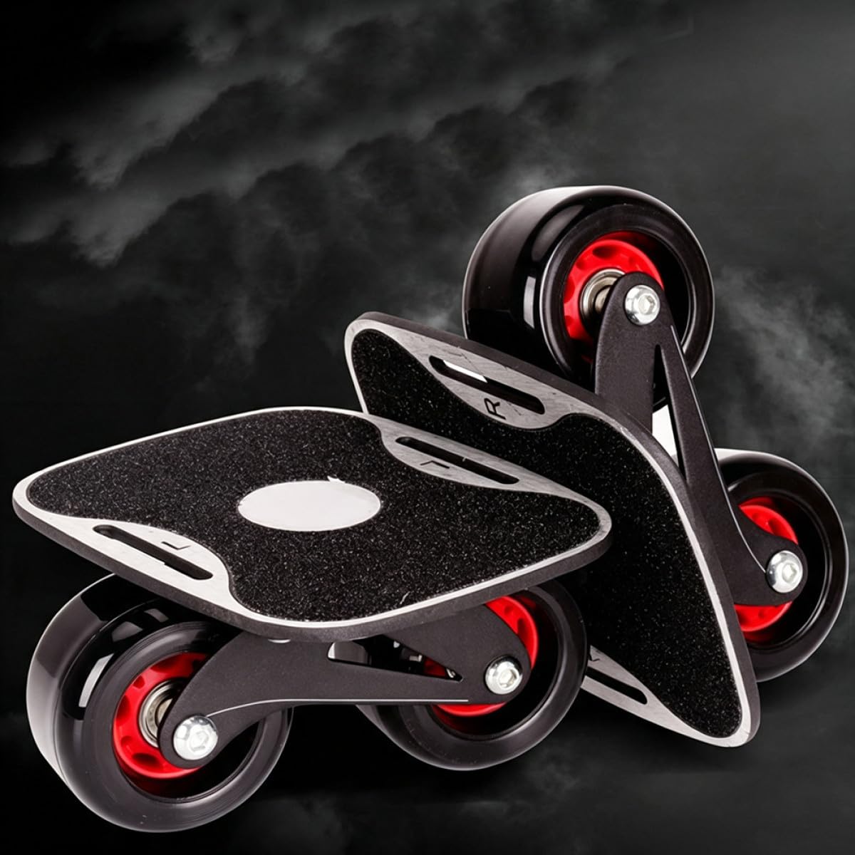 BESTYASH Split Skateboard in Lega di Alluminio Nero Scorrimento Sicuro e Buon Controllo, per Festa Estiva e Commuting Stile