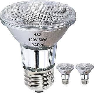 Par20 Halogen Light Bulb 120V 50W, 2 Pack High Brightness Par20 Flood, Dimmable Par20 Warm White 3000K, Long Lifespan Bulb Par20 E26 Base Great for Track and Recessed Lighting