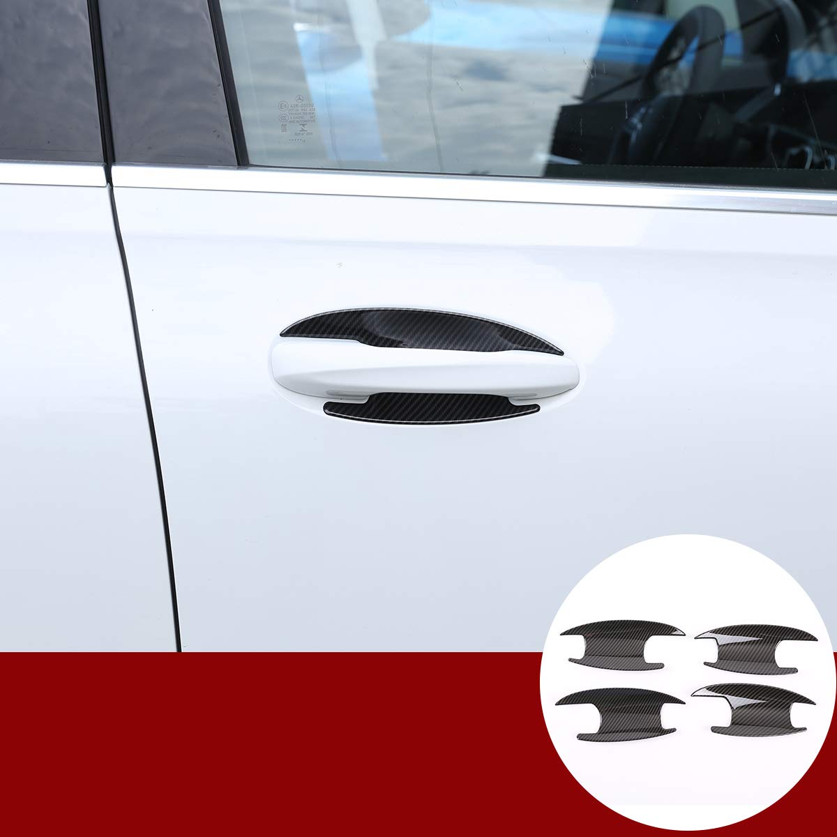 Poignée de porte Benz Classe B W247 en fini carbone chromé pour un style extérieur exclusif