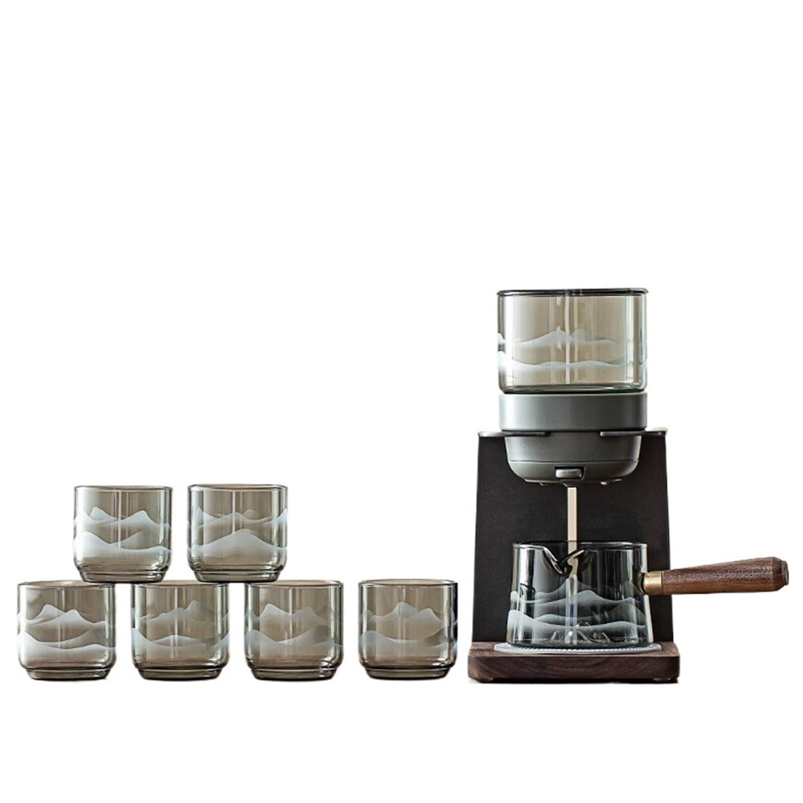 Zaparzacz Do Herbaty Kungfu | Półautomatyczny czajniczek ze szkła żaroodpornego o pojemności 280 ml – łatwe parzenie dla miłośników(Teapot Set)