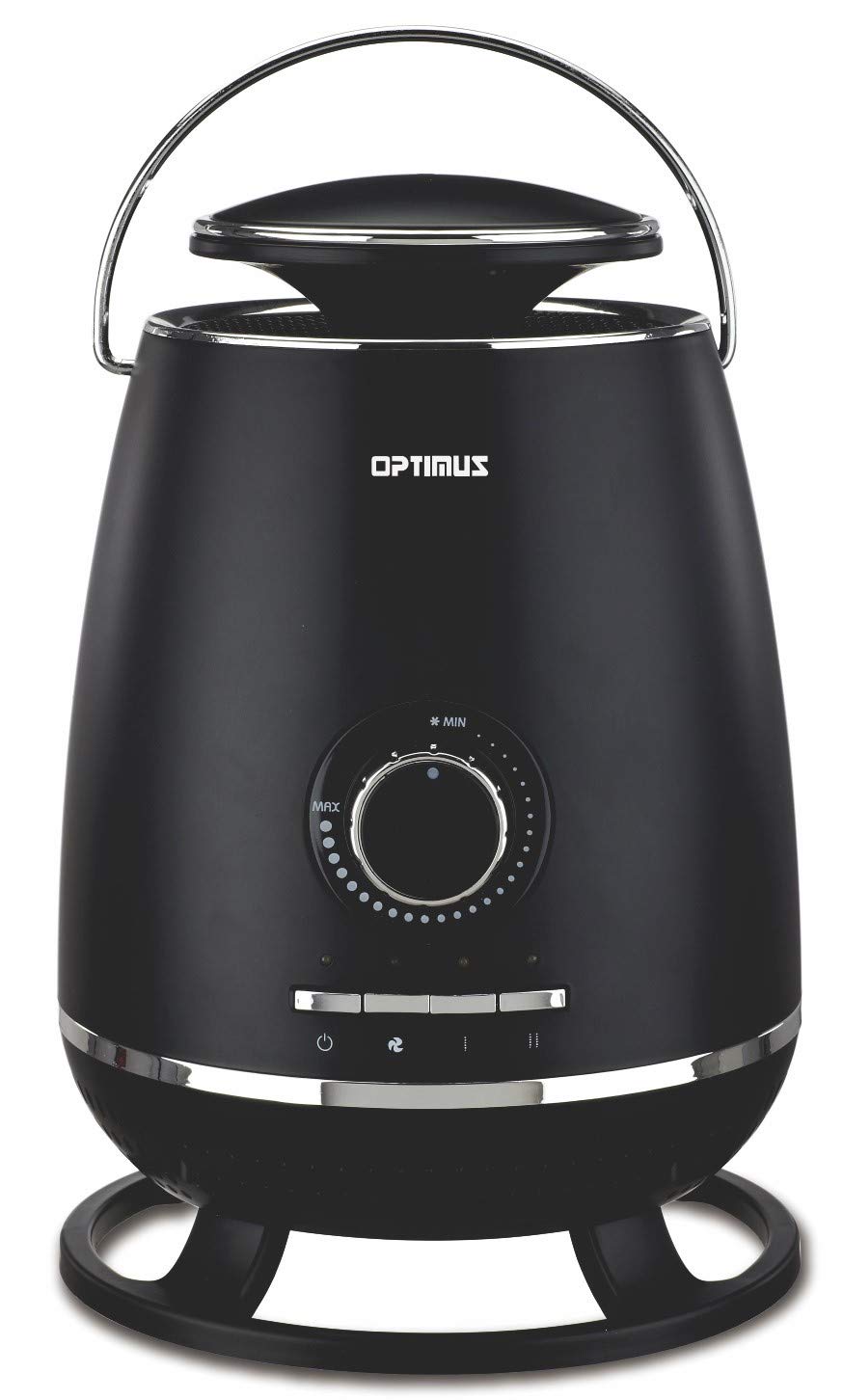 Optimus Portable 360 Surround Ceramic w/Thermostat, Black Heater, 9.6 x 9.6 x 14.0