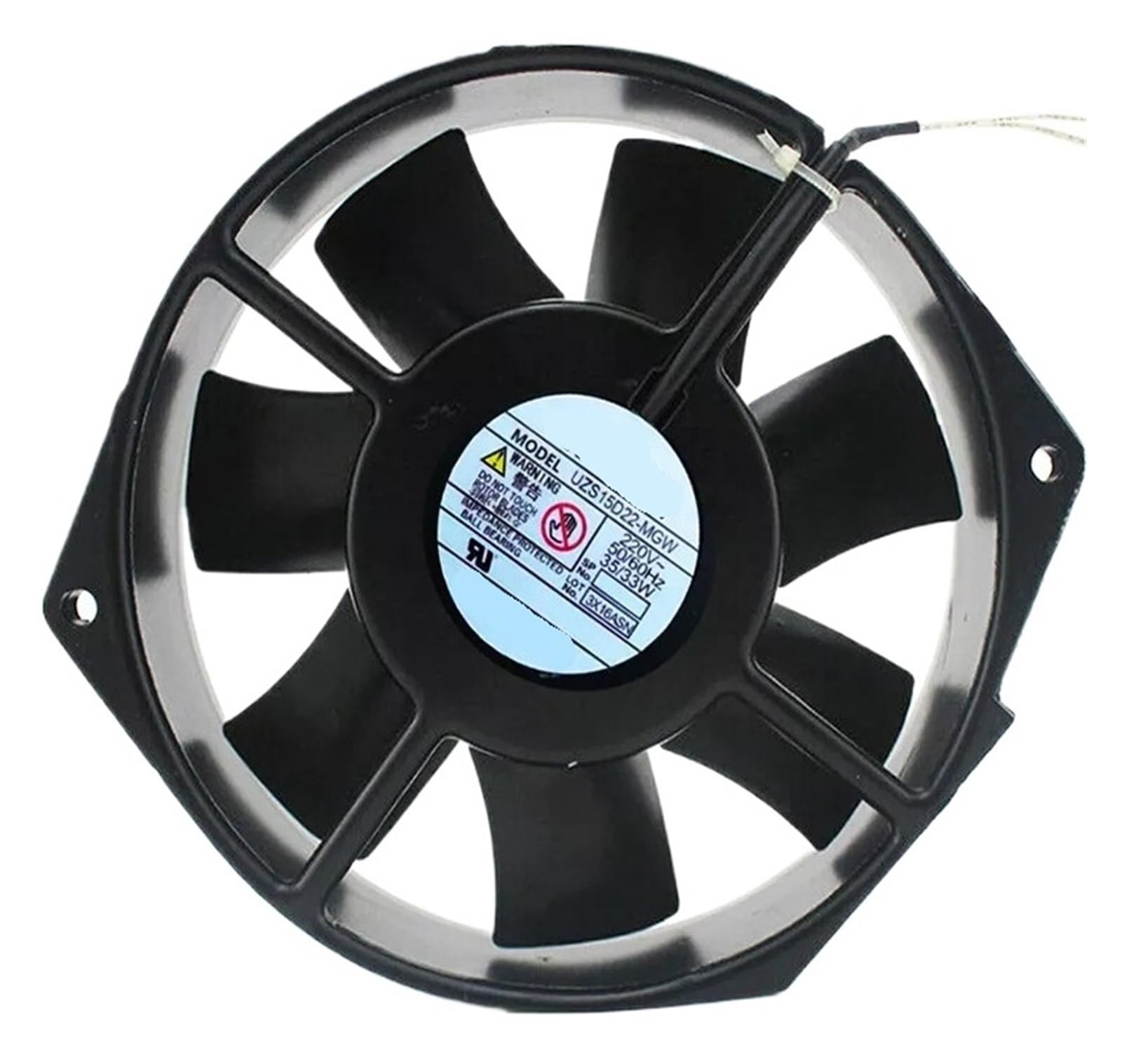 Ventilateur UZS15D22-MGW axial 220V 172x150x38mm extracteur d'air pour armoire électrique