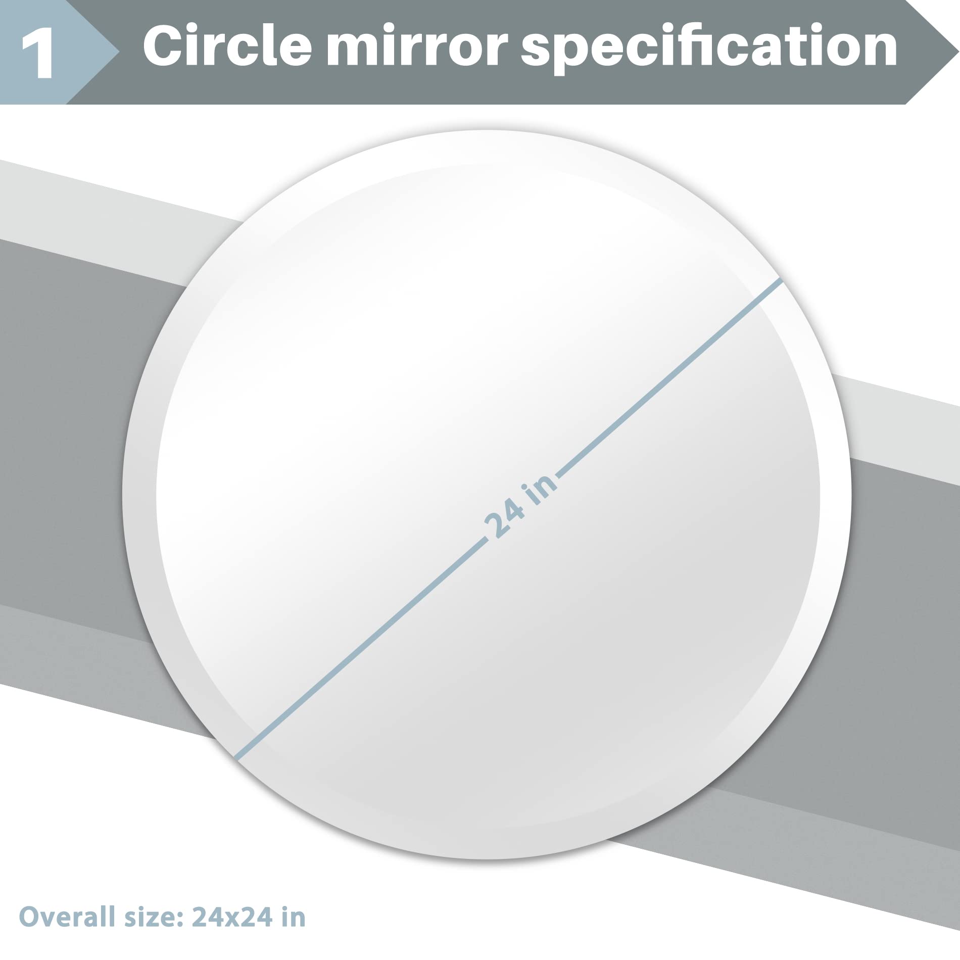 Amazon.co.jp: Space Art Deco、面取りフレームレスラウンドウォール