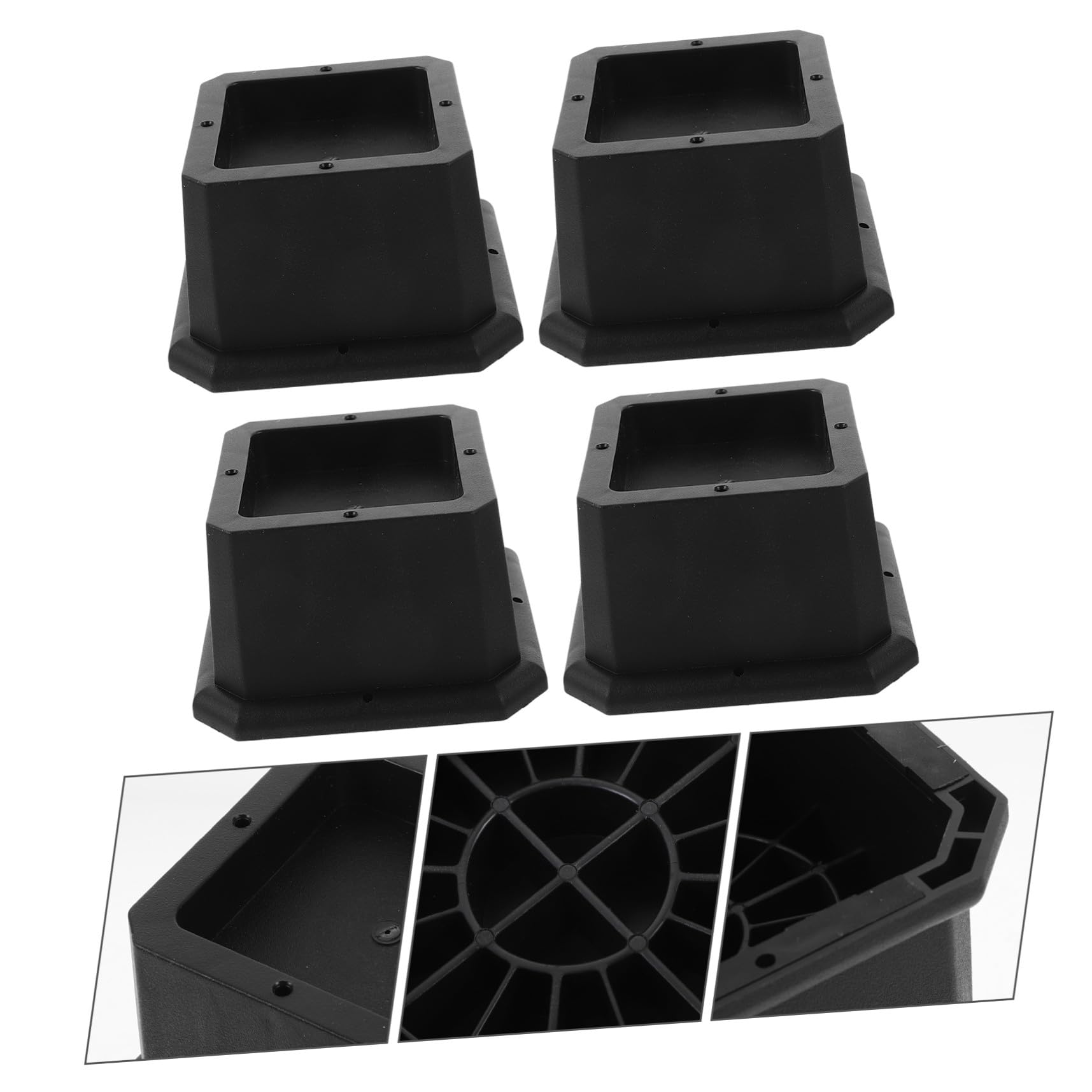 Homoyoyo Almohadillas Elevadoras Cuadradas para Patas de Cama 4 Piezas