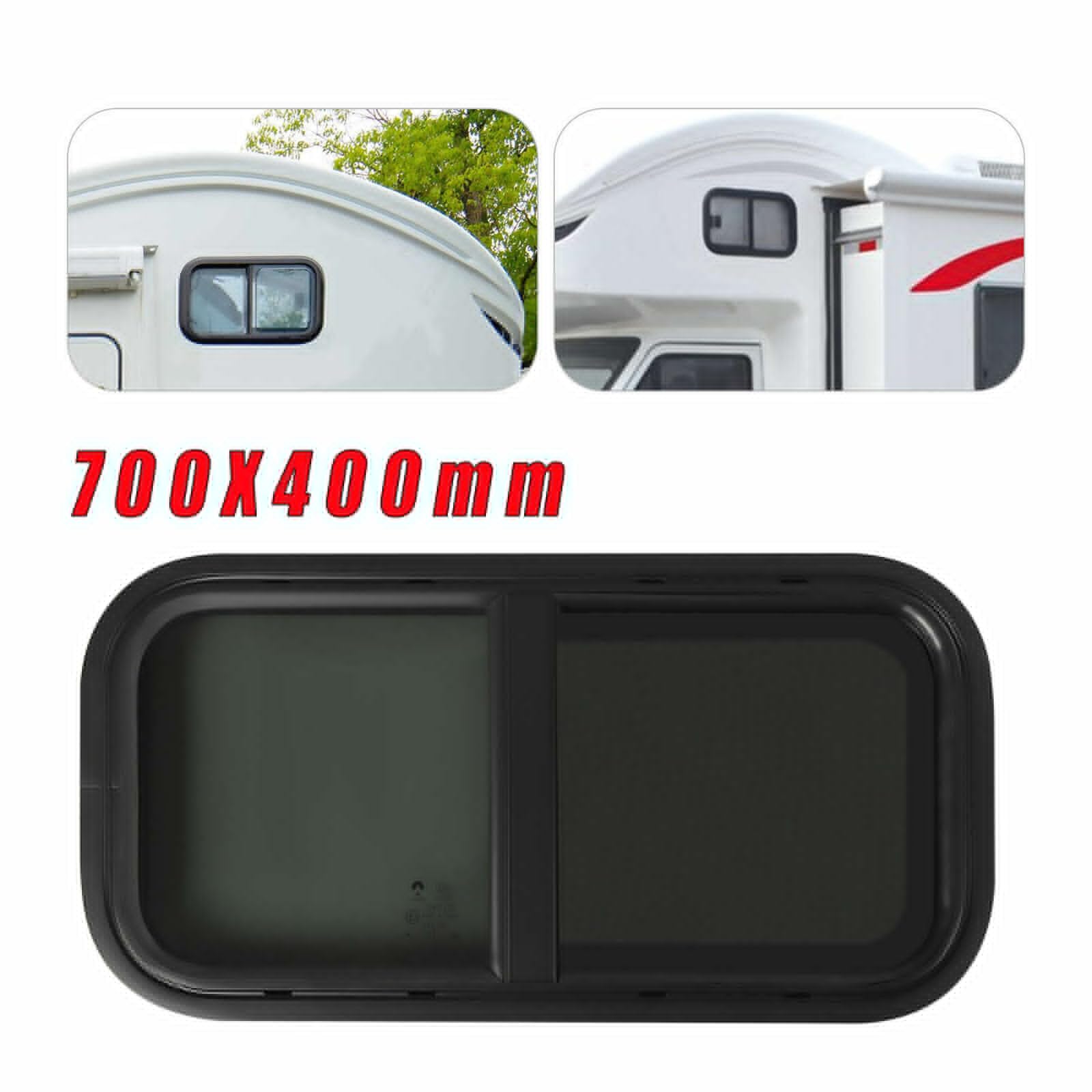 fenêtre basculante et coulissante pour caravane et camping-car, moustiquaire teintée, fenêtre rabattable, hublot rectangulaire, 70 x 40 cm