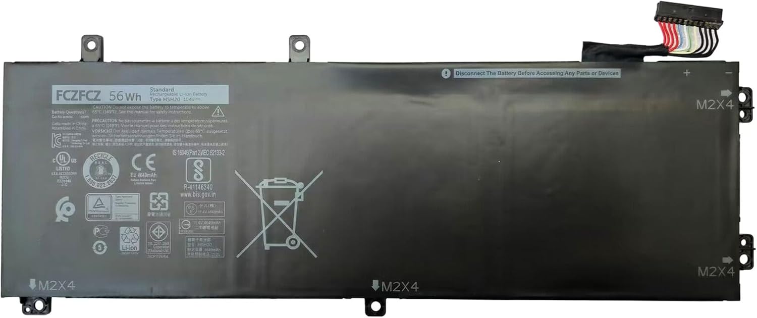 J7HTX Battery Replacement for Dell Latitude 7202 Rugged Extreme/Latitude 7212 Rugged Extreme/Latitude 7220 Rugged Extreme Series 02JT7D 7XNTR FH8RW J82G5 451-BCDH 7.6V 34Wh 4342mAh 4-Cell