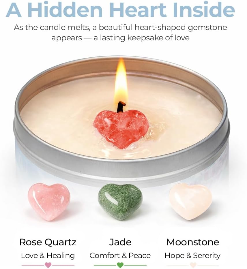 Pet Perennials Healing Hearts Pet Memorial Candle – Soy Wax with Hidden Keepsake Stone – Lavender Chamomile Scent for Grief – Sympathy Gift for Bereavement & Remembrance