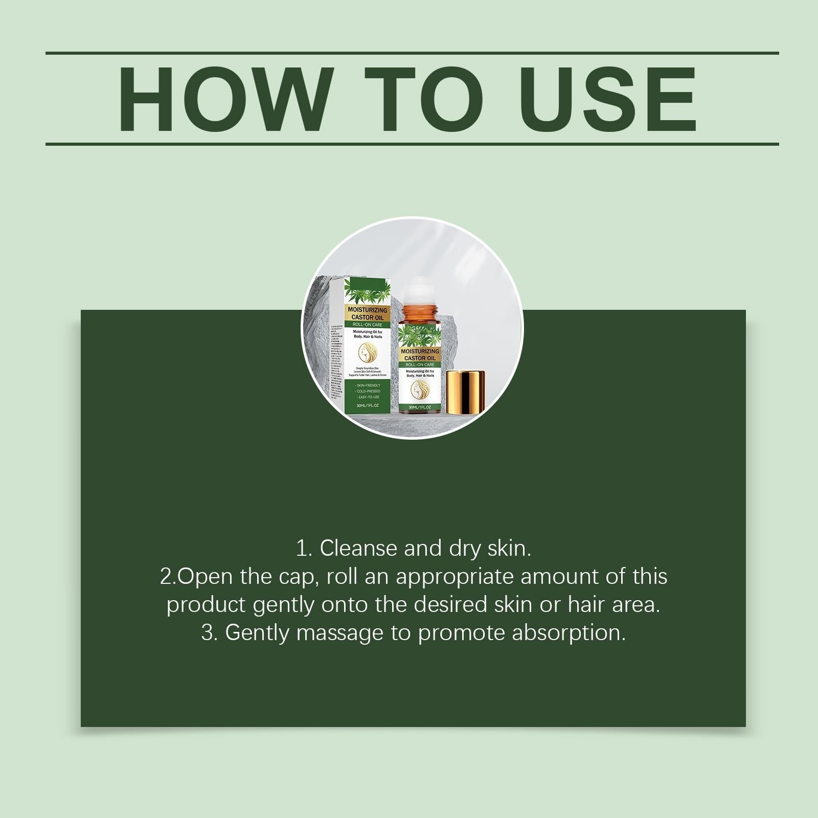 Olio di ricino biologico palla con ruote in quarzo rosa, olio di ricino al quarzo idratante profondo per viso e corpo,hui/le de ric/in nutriente per la cura della pelle (6 pezzi)