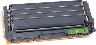 Printing Pleasure 203X 203A Replacement for HP CF540X CF540A Toner Cartridge Compatible with HP Color LaserJer Pro MFP M281fdw M254dw M280nw M254nw M281fdn M254dn 1 SET Black Cyan Magenta Yellow