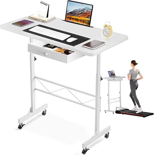 GTRACING Small Standing Desk Adjustable Height Small Computer Desk Mobile