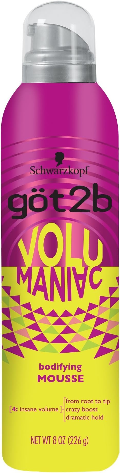 Got2b Volumaniac Hair Mousse, 8 Ounce