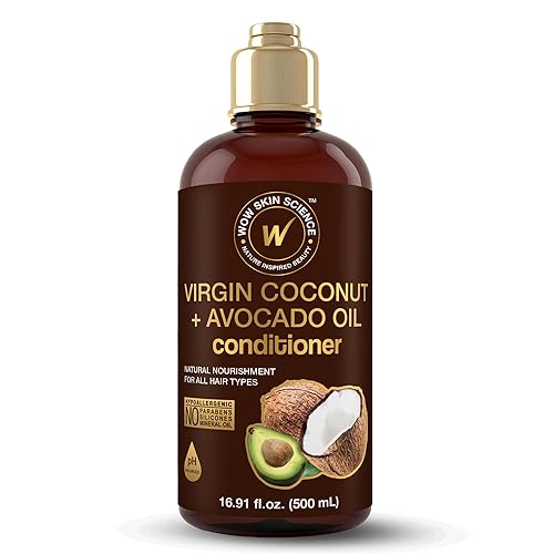 WOW Skin Science - Acondicionador para el cabello aceite de coco y aguacate restaura el cabello seco y dañado aumenta el brillo reduce las puntas