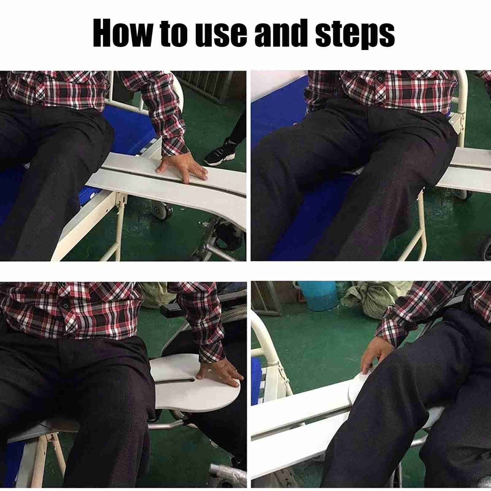 WEOBNAQ Rotatable Transfer Board for Wheelchair Users, Seat Transfer Aid for Elderly,Strong Slider Board to Move Disabled and Handicapped Users White 102cm