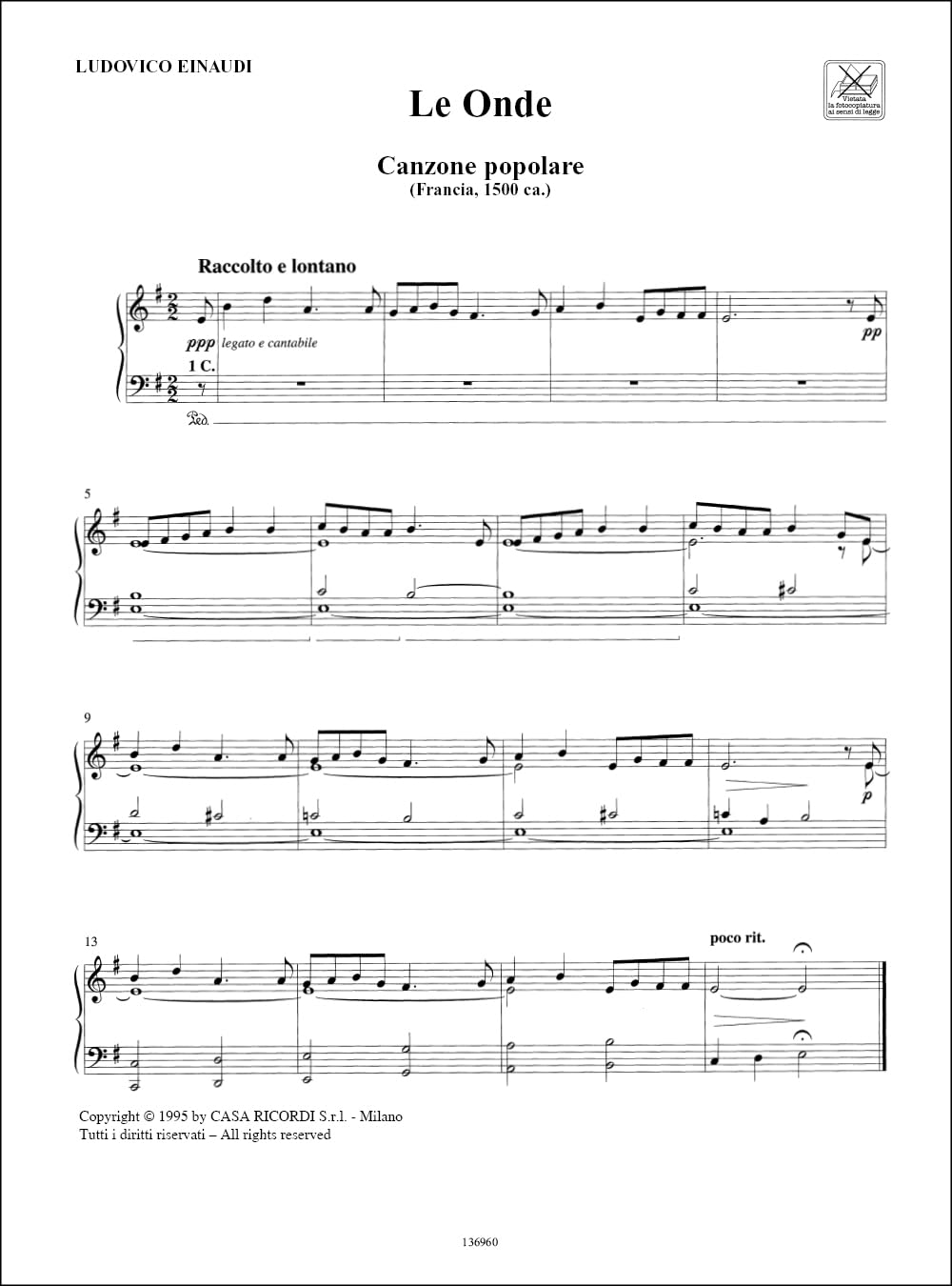 Onde (Le) - Piano