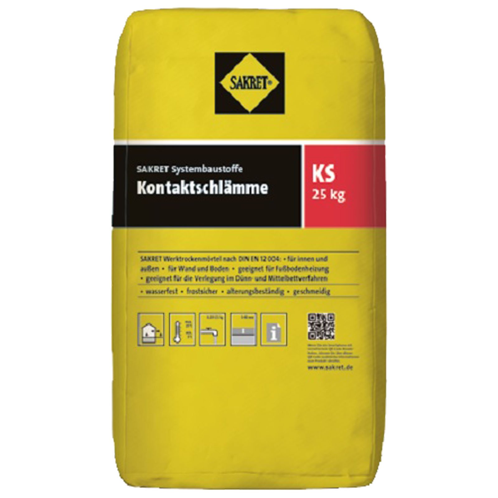 Sakret Kontaktschlämme KS grau 25 kg Pflasterbettungsmörtel Tragschicht