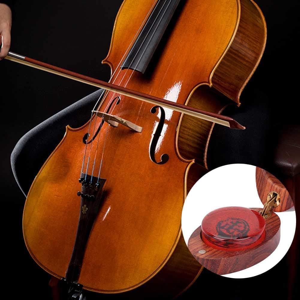 Resina Profesional con Estuche de Madera Herramienta de Mantenimiento de Instrumentos Musicales para Viol¨ªn Viola Violonchelo (caja ovalada)