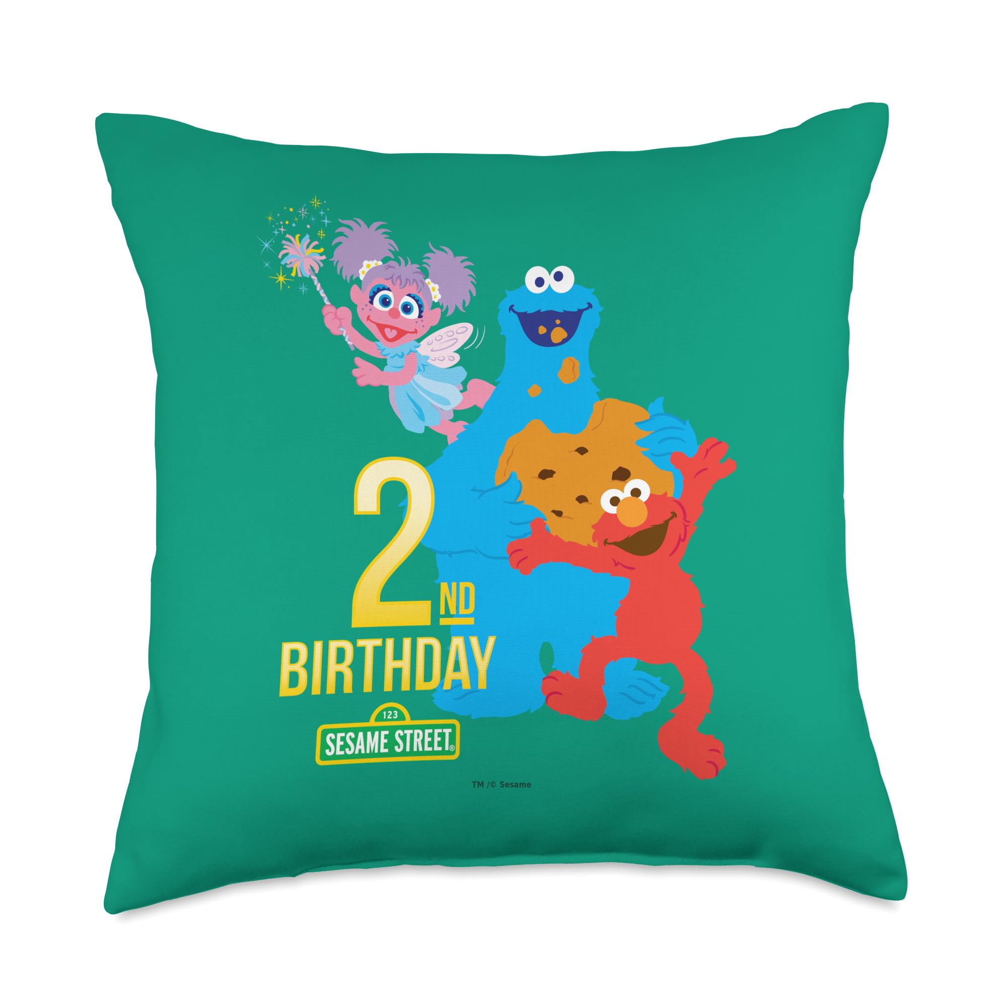 Coussin Sesame Street 2 ans pour la décoration d'anniversaire de votre enfant