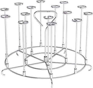 Air Fryer Skewer Stand Compatible with Ninja Foodi 6Qt 8Qt Vertical Skewers Holder with Stand Stainless Steel Air Fryer Accessories Grill for Grilling Home Kitchen KabobsQT Grill