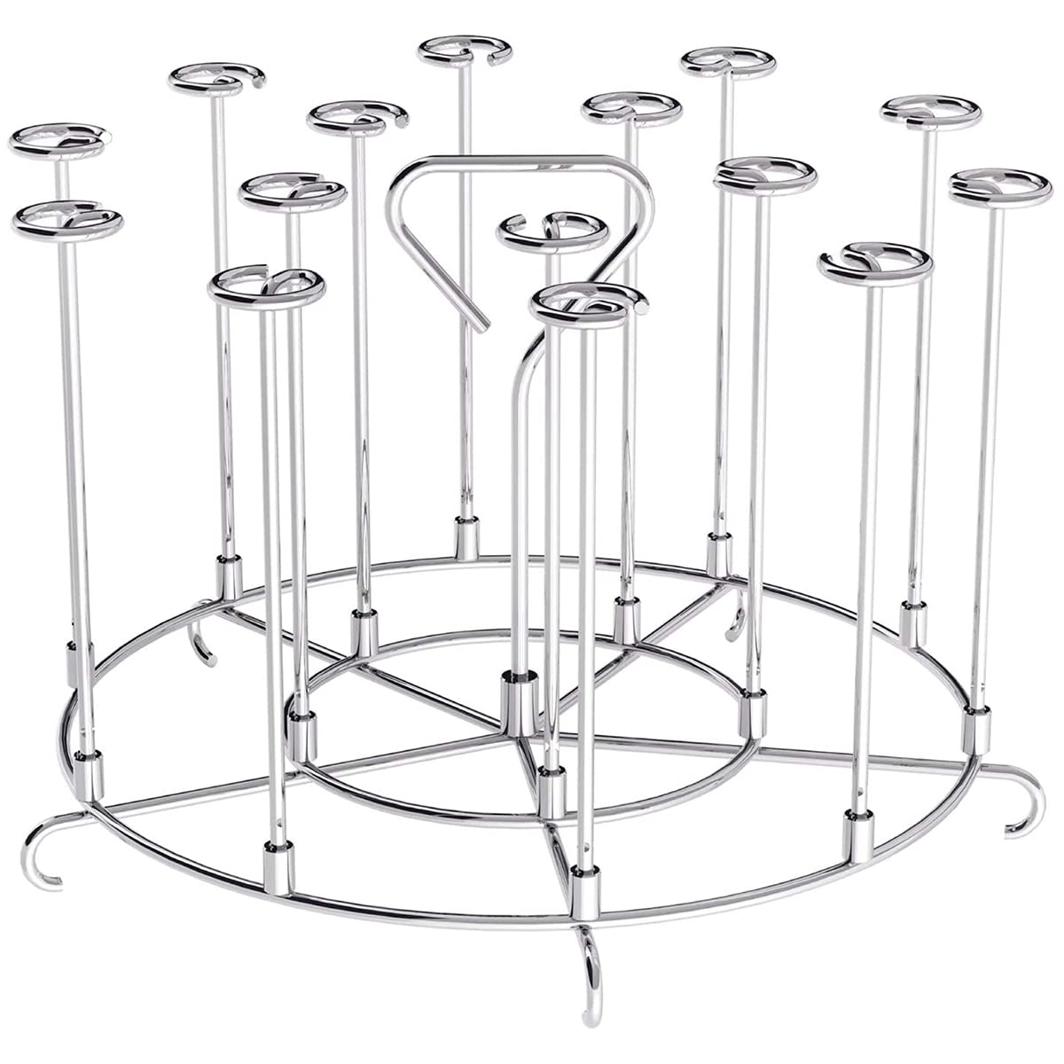 Stainless Steel Air Fryer Skewer Stand Compatible with Ninja Foodi 6Qt 8Qt Vertical Skewers Holder with Stand Stainless Steel Air Fryer Accessories Grill for Grilling Home Kitchen Kabobs(QT Grill)