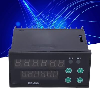 Plplaaoo 6 Digit Digital Timer Counter Multifunctional Digital Display Counter with LED Screen, Panel Mount 96x48mm for Industrial Pipeline, AC100-240V, Relay Output for Factory Automation