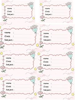 School Book Labels, Student Name Subject Class Tag, Set of 40 (Baby Pink) Price In India