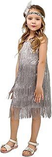 Kids Girl's Fashion Flapper Satin Dress Costume(S/M/L) - Buy now