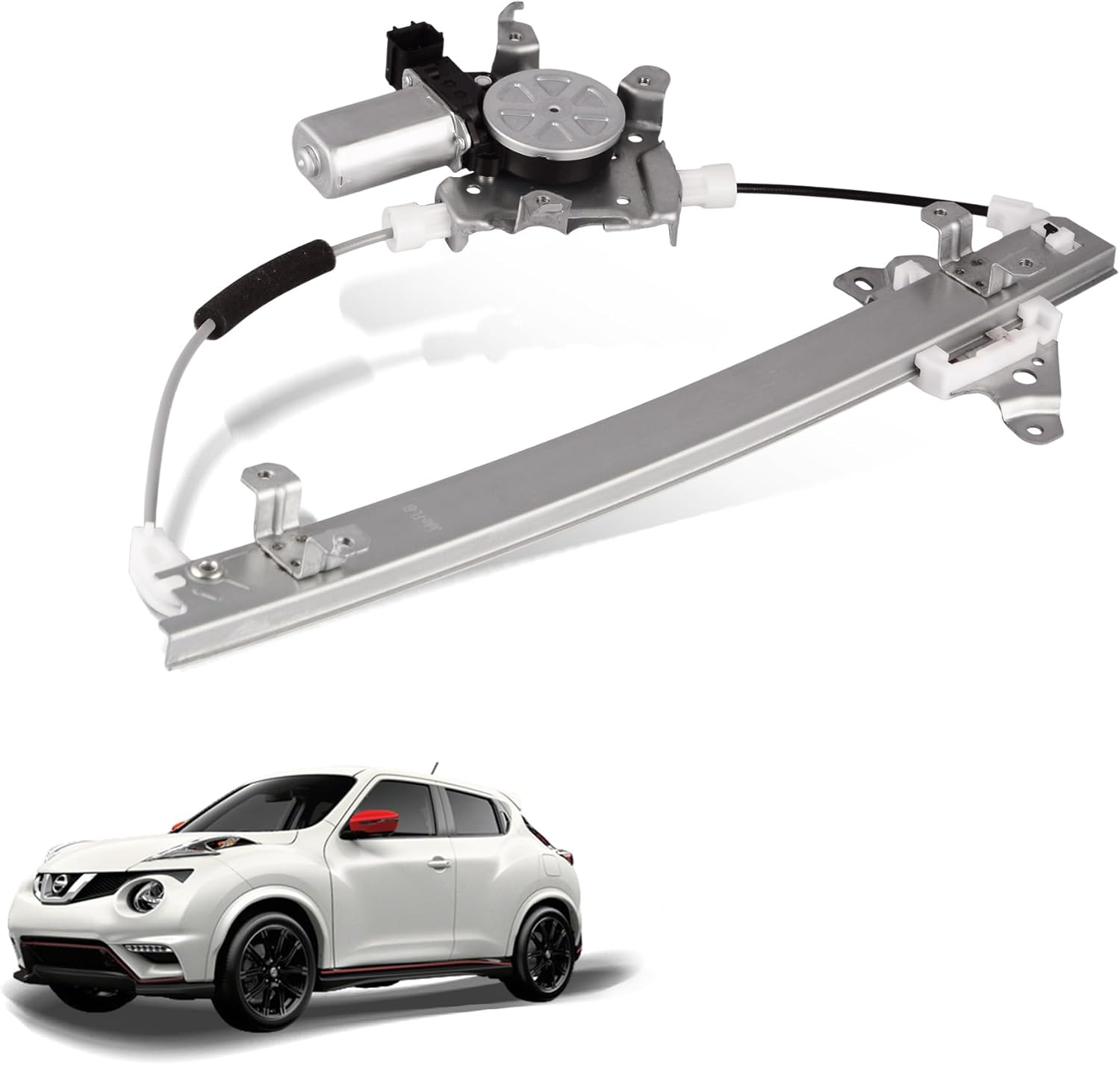 Front Left Driver Side 2 Pins Power Window Regulator with Motor Assembly Compatible for 2011-2017 Nissan Juke, Replacement 751-438