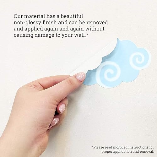 Miniatura 5 de Oliver's Labels Calcomanía de Pared Personalizada Premium de Tamaño Real para Decoración de Habitación de Niños - Despegar y Pegar, Extraíble (The